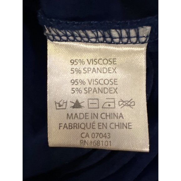 BELLDINI Plus Size Blue White Pink Tie-Dyed Cold-Shoulder Blouse Size XL - Picture 6 of 8